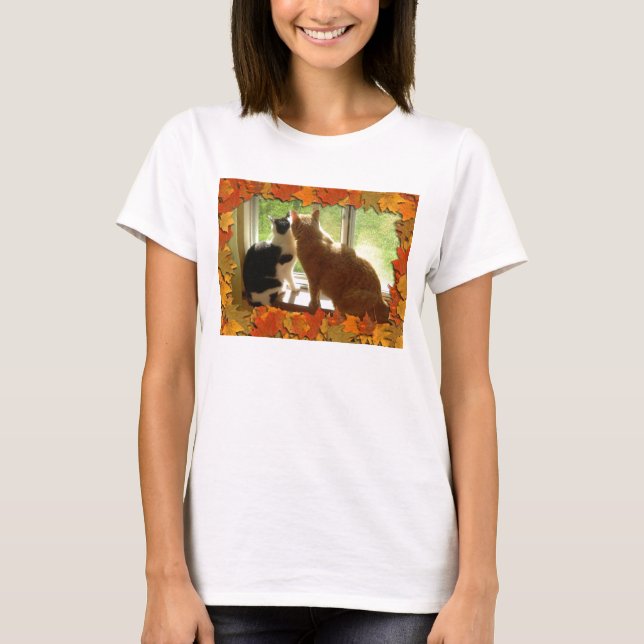 T-shirts Ação de Graças Orange Tabby Cat (Frente)