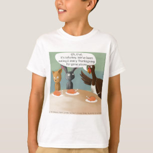 T-shirts Ação de Graças Vegana Engraçada