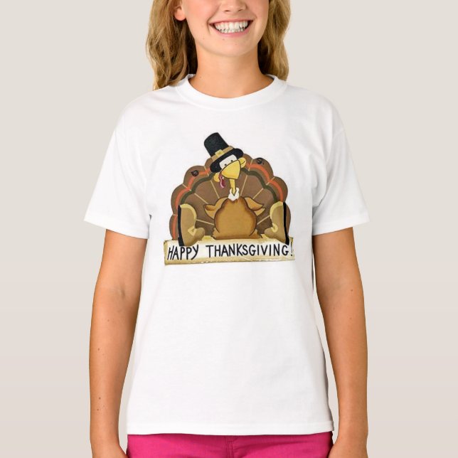 T-shirts Acção de graças feliz Turquia (Frente)