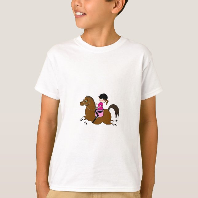 T-shirts Acessório Personalizado de Cavalo e Dessage (Frente)