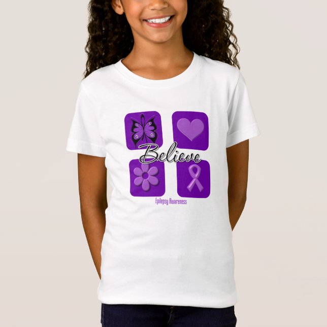 T-shirts Acredite a consciência da epilepsia das (Frente)
