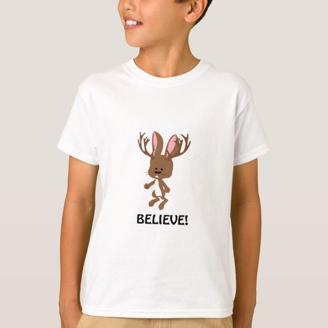 T-shirts Acredite! Cute Jackalope (Frente)