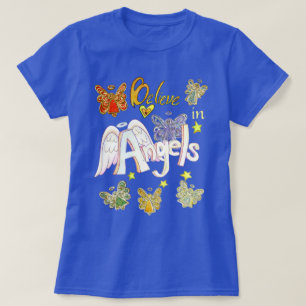 T-shirts Acredite em Angels Artes Personalizadas Inspiracio