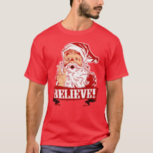 T-shirts Acredite em Papai Noel