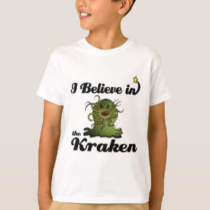 T-shirts acredito no kraken