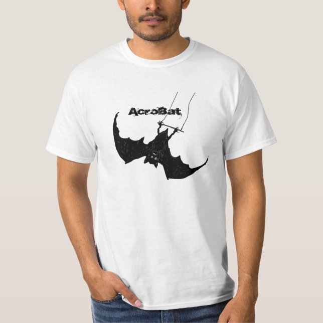 T-shirts Acrobata, um bastão em um trapézio (Frente)