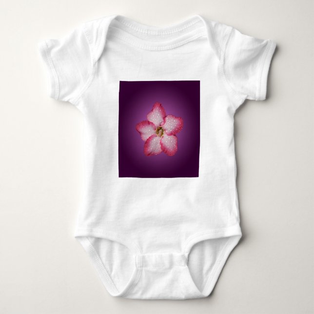 T-shirts Adenium Flor Flora Gradiente Violeta Rosa (Frente)