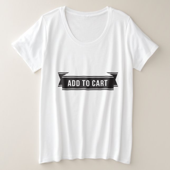T-shirts Adicionar ao Carrinho Divertido de Compras Gráfico (Frente do Design)