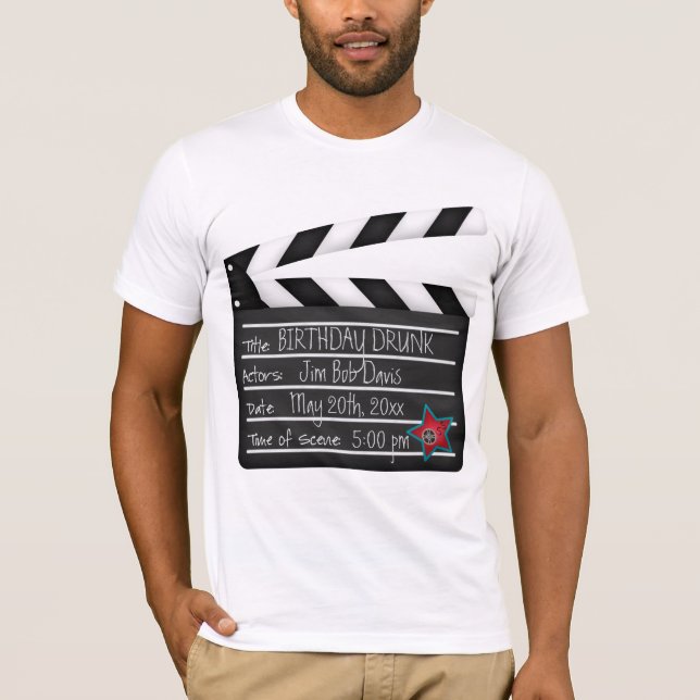 T-shirts Adicione seu diretor de filme ripa das palavras (Frente)