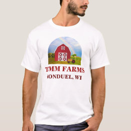 T-shirts Adicione seu nome ao Red Barn com Teto Blue Sky