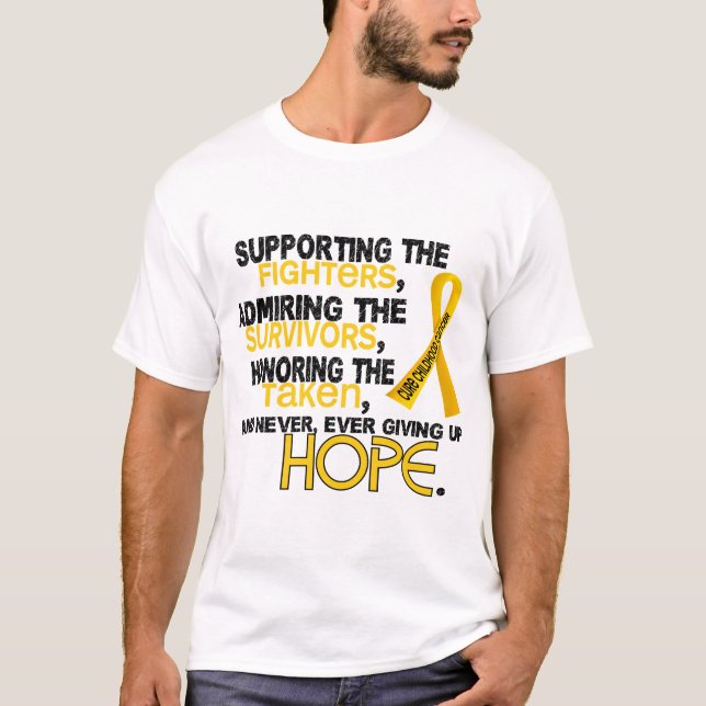 T-shirts Admiração de apoio honrando o cancer de 3,2 (Frente)