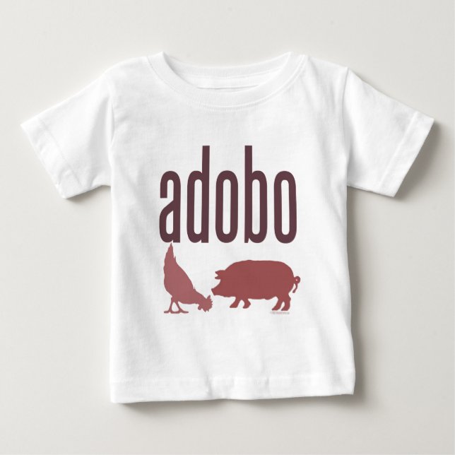 T-shirts Adobo: Frango e Porco (Frente)