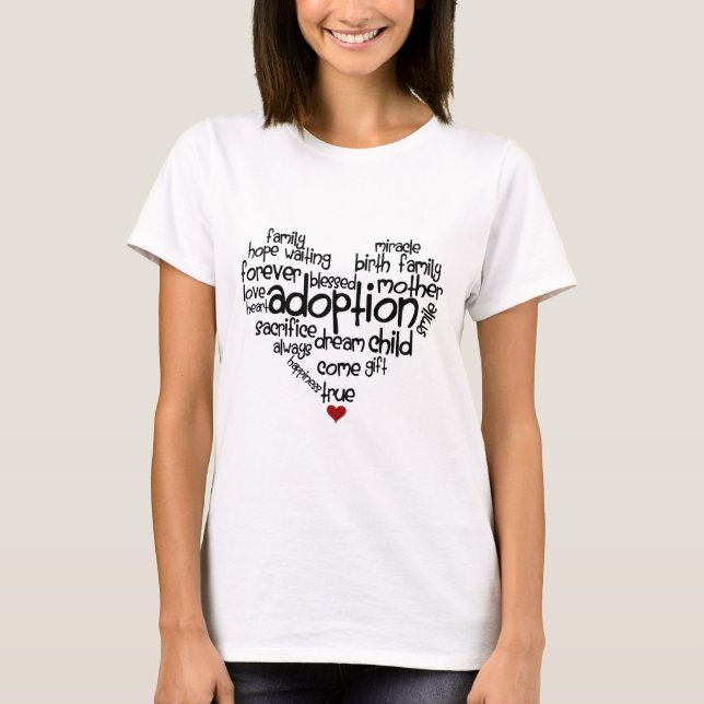 T-shirts Adopção-palavras (Frente)