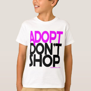 T-shirts Adopt não compra! Esforços de salvamentos do