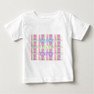 T-shirts Adorável Bebê Jovens Paz Com Pop de Arte.