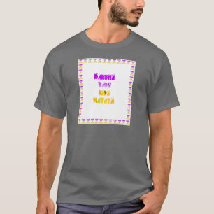 T-shirts Adorável Roxo e Amarelo Hakuna Matata Baby Kids G