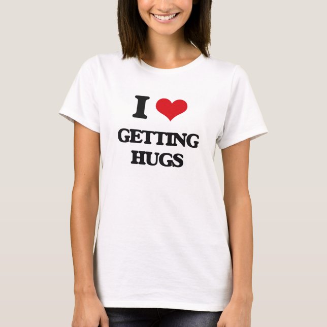 T-shirts Adoro Conseguir Abraços (Frente)