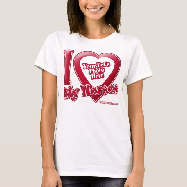 T-shirts Adoro Meus Cavalos - Foto (Frente)