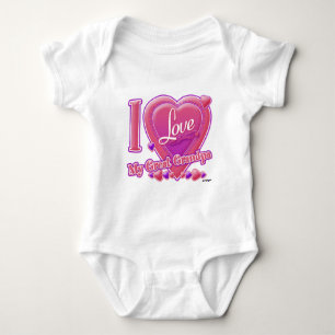 T-shirts Adoro o meu Excelente vovô rosa/roxo - coração