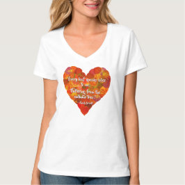 T-shirts Adoro o outono - Vermelho Aspen Leaf Heart 1, Bron