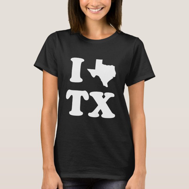 T-shirts Adoro o Texas engraçado (Frente)