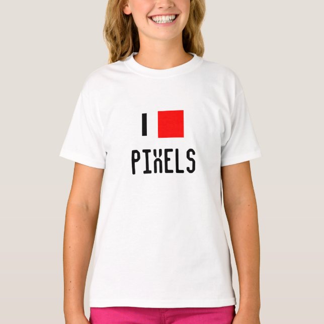 T-shirts Adoro Pixels (Frente)