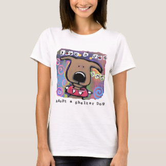 T-shirts Adotar um cão de abrigo, Amar um cão