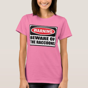 T-shirts Advertir BEWARE do T-Shir escuro das mulheres dos