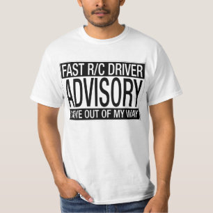 T-shirts Advisory rápido do motorista de R/C