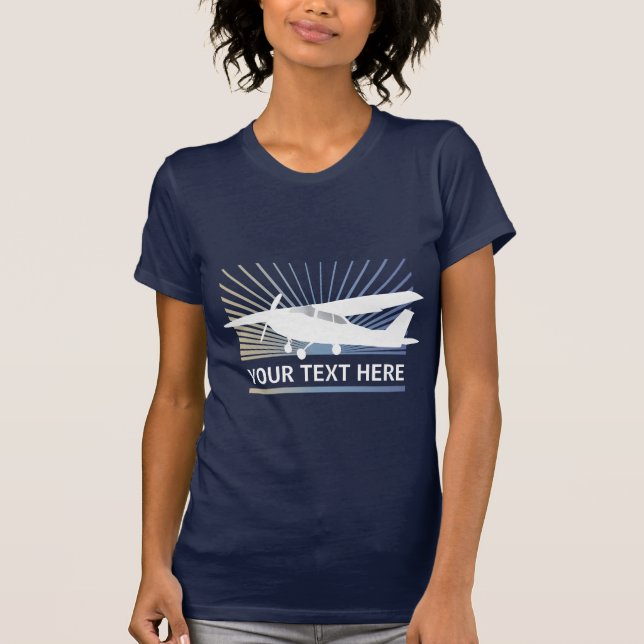 T-shirts Aeronave de Alta-asa - Texto personalizado (Frente)