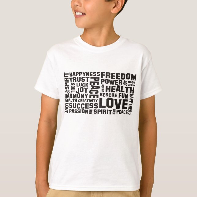 T-shirts afirmações a preto - antecedentes claros (Frente)