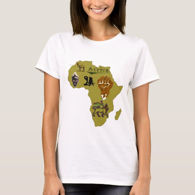 T-shirts África continente (Frente)