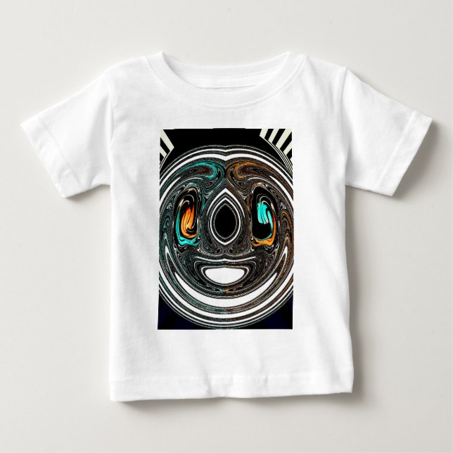 T-shirts African Ethnic Doodle Zebra texturou Art Impressão (Frente)