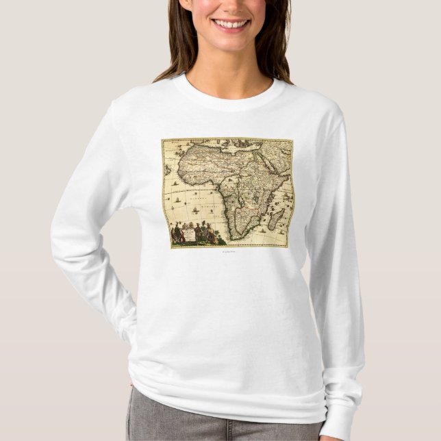 T-shirts AfricaPanoramic MapAfrica (Frente)