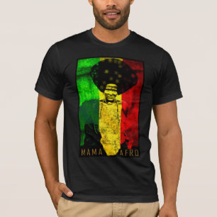 T-shirts Afro - reggae do mapa do Mama Afro África