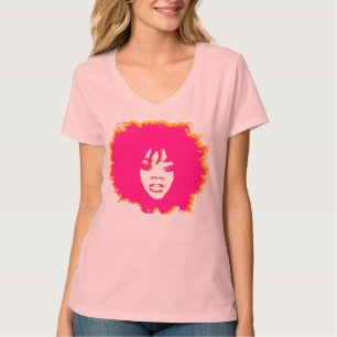 T-shirts Afro-rosa