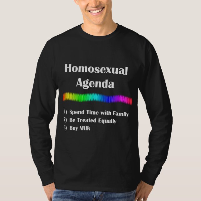 T-shirts Agenda homossexual (Frente)
