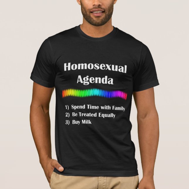 T-shirts Agenda homossexual (Frente)