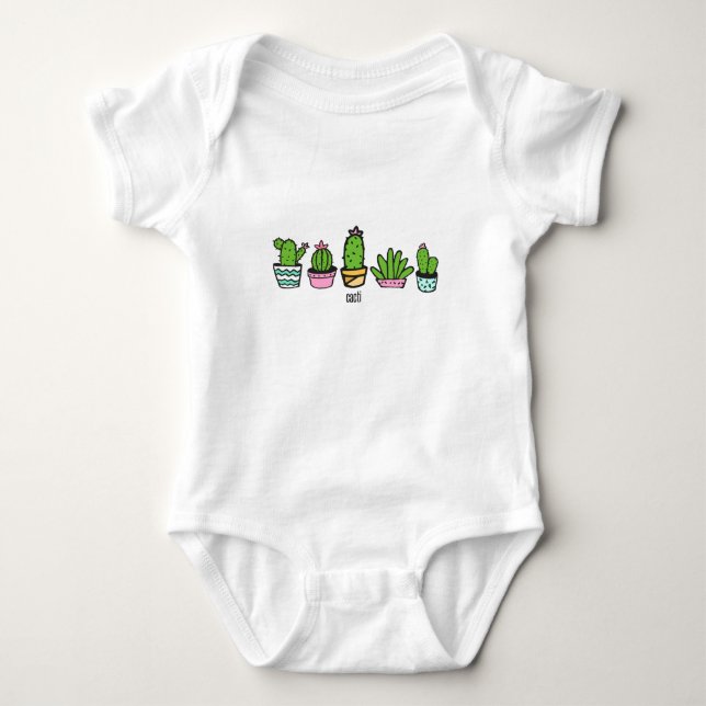 T-shirts agrupamento de cactos (Frente)