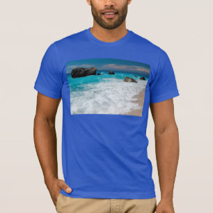 T-shirts Água de Surf de Praia Bonita Casamento Havaiano Al