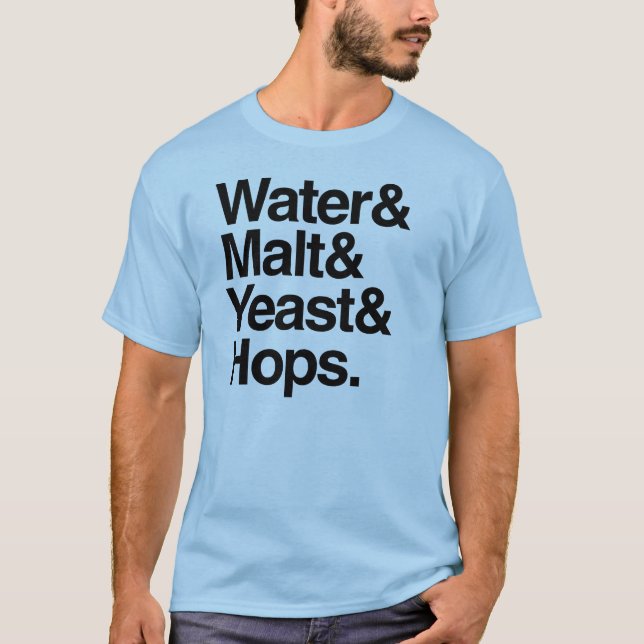 T-shirts Água & malte & fermento & saltos (Frente)