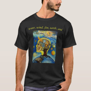 T-shirts água, vento, fogo, terra, e espírito
