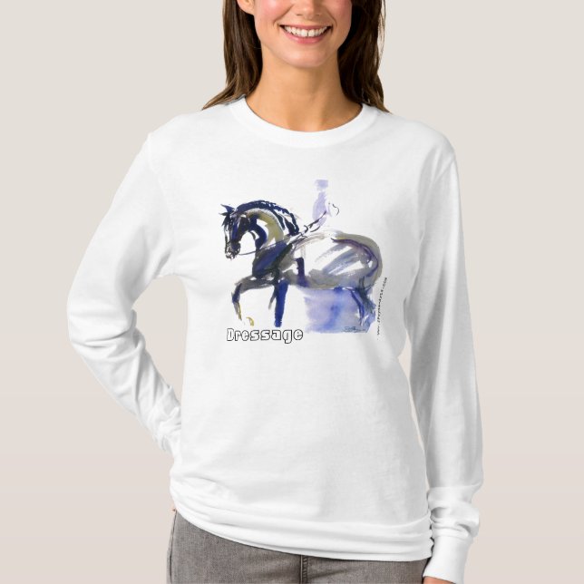 T-shirts Aguarela do adestramento (Frente)