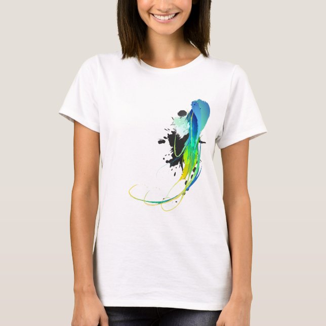 T-shirts Águas abstrato legal Paint Splatters (Frente)