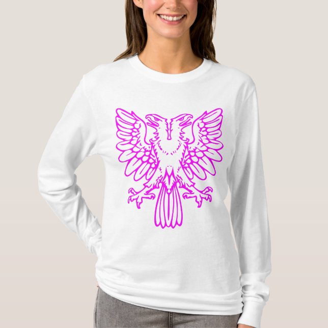 T-shirts Águia com duas cabeças - Magenta (Frente)