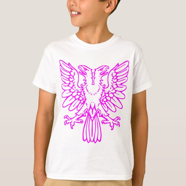 T-shirts Águia com duas cabeças - Magenta (Frente)