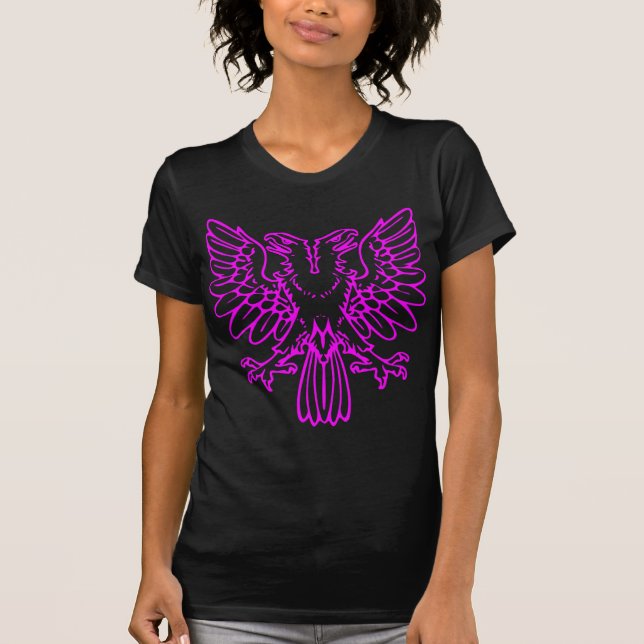 T-shirts Águia com duas cabeças - Magenta (Frente)