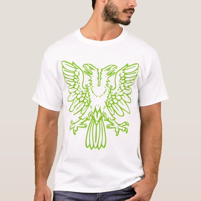 T-shirts Águia de Duas Cabeças - Verde Martiano (Frente)