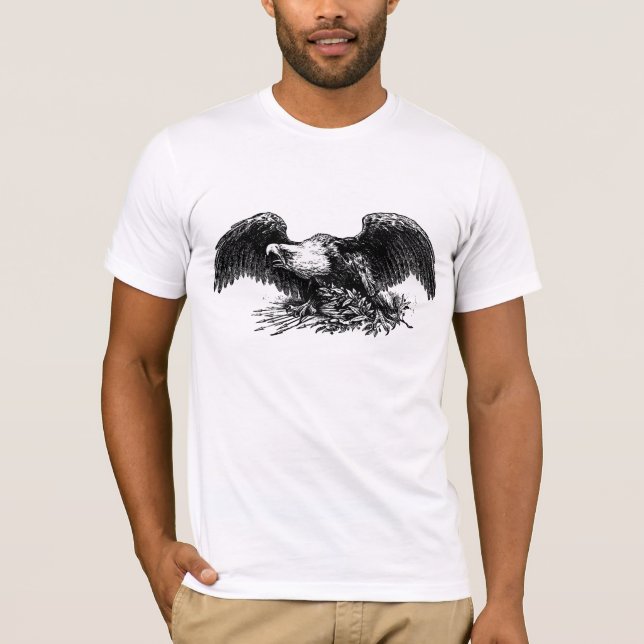 T-shirts Águia de Guerra Vintage (Frente)