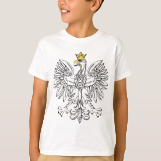 T-shirts Águia Polonesa com Dourada Coroa